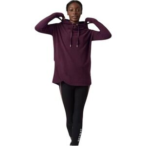 Sweaty Betty Escape Luxe Fleece Pullover Hoodie XS Funnel Neck Pockets Italy